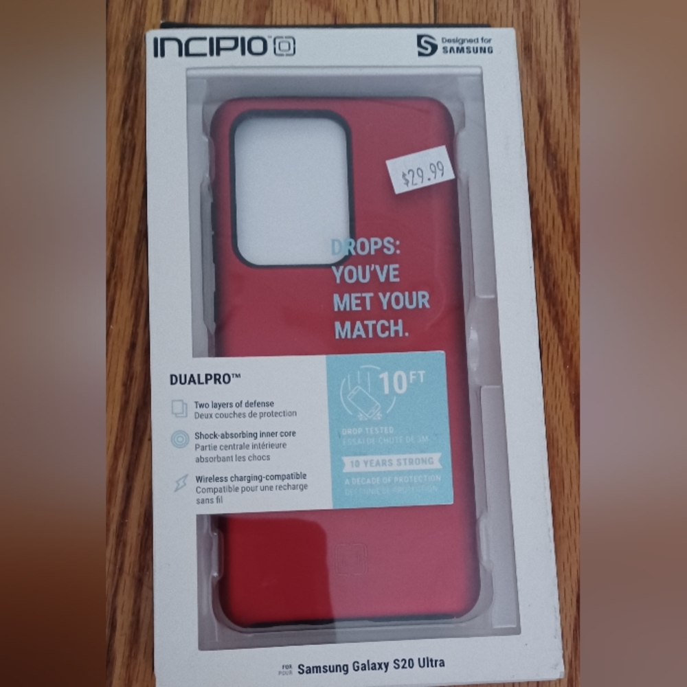 Incipio Dualpro Samsung Galaxy S20 Ultra red case